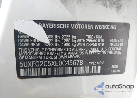 2014 BMW X6 xDrive35I from USA, damaged, VIN 5UXFG2C5XE0C45678